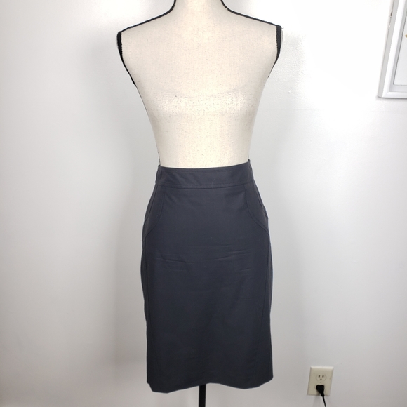 NetWork Black Wool Blend Pencil Skirt 38 - Picture 2 of 15